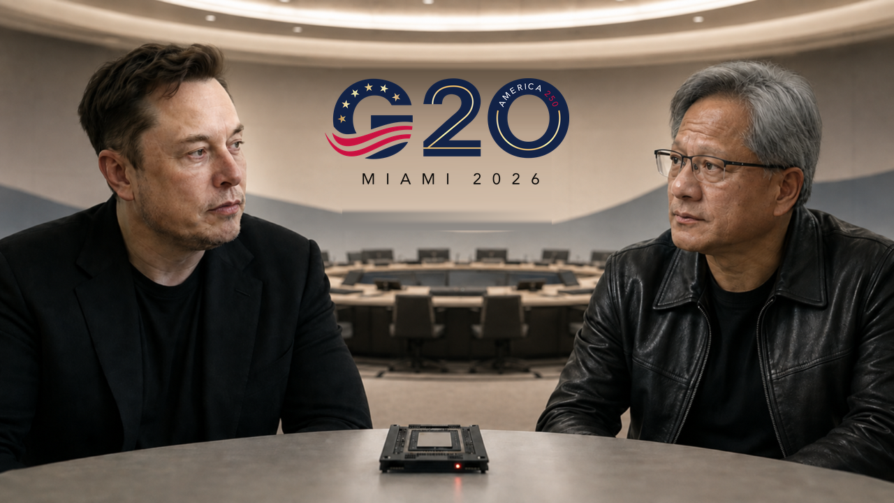 G20峰会聚焦AI未来：马斯克与黄仁勋的共识与分歧