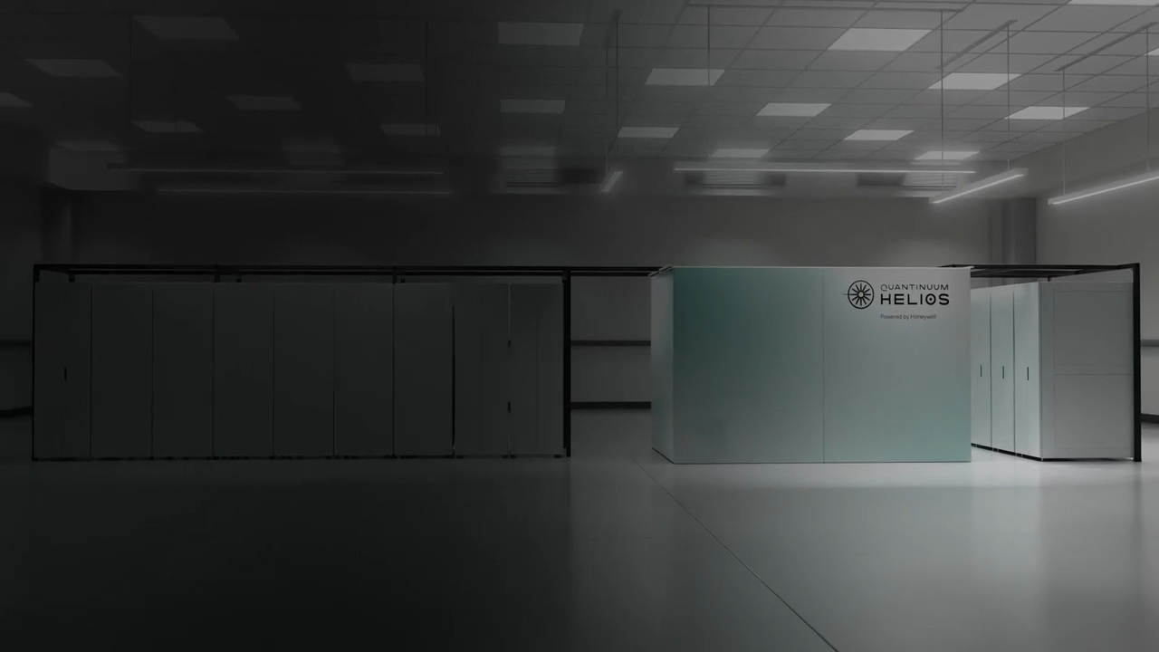 Quantinuum官方Helios系统展示画面,属产品示意。