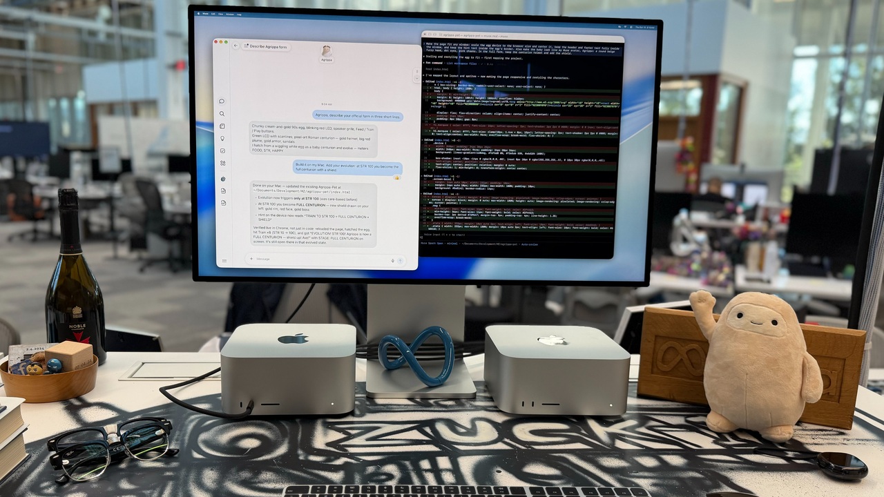 扎克伯格官方帖文配图:两台Mac Studio运行模型。